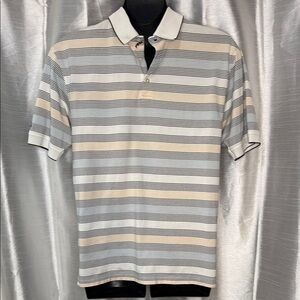 PING Collection Dry Fiber Dynamics UV Protection Men’s M Striped Textured Top